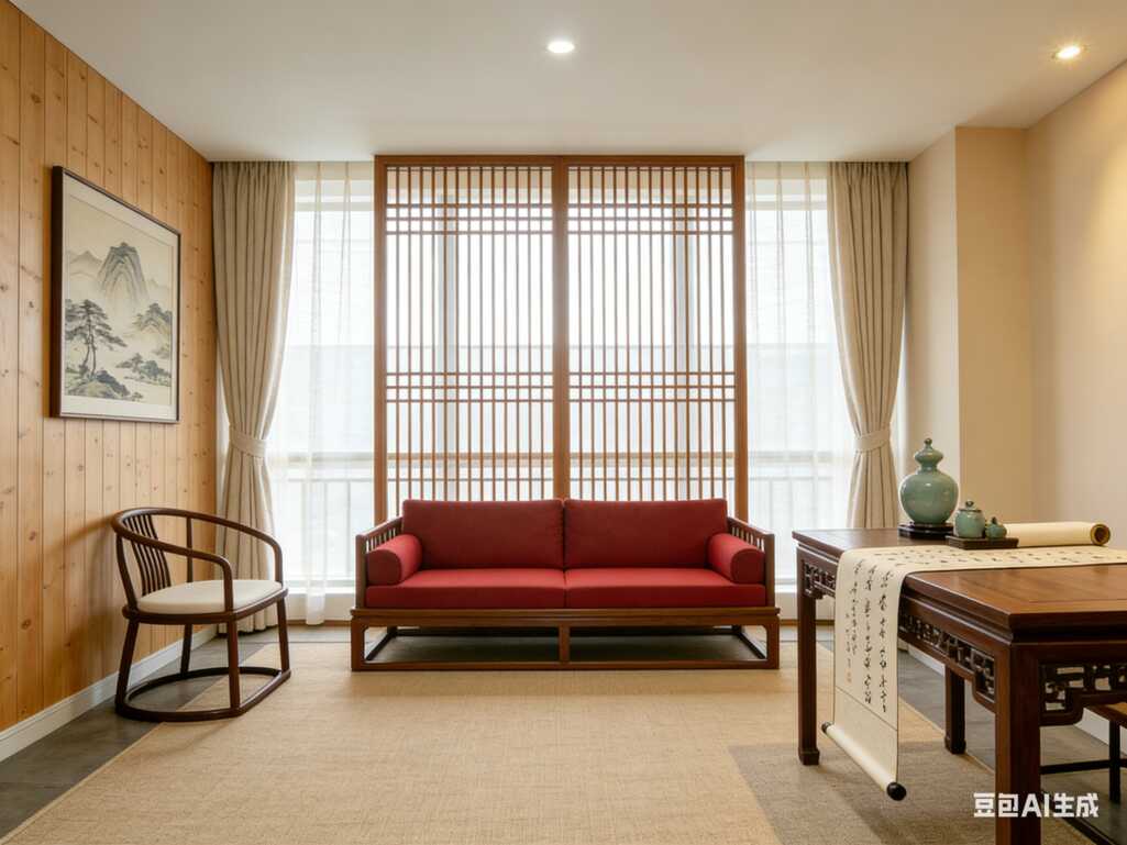 新中式办公室软装设计|把山水画搬进会议室是什么体验?